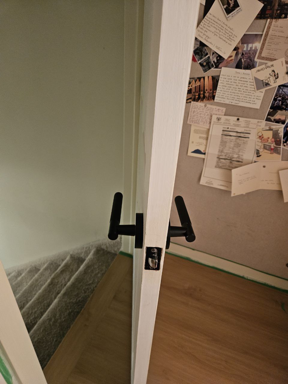 Minor door repair work in Calgary home